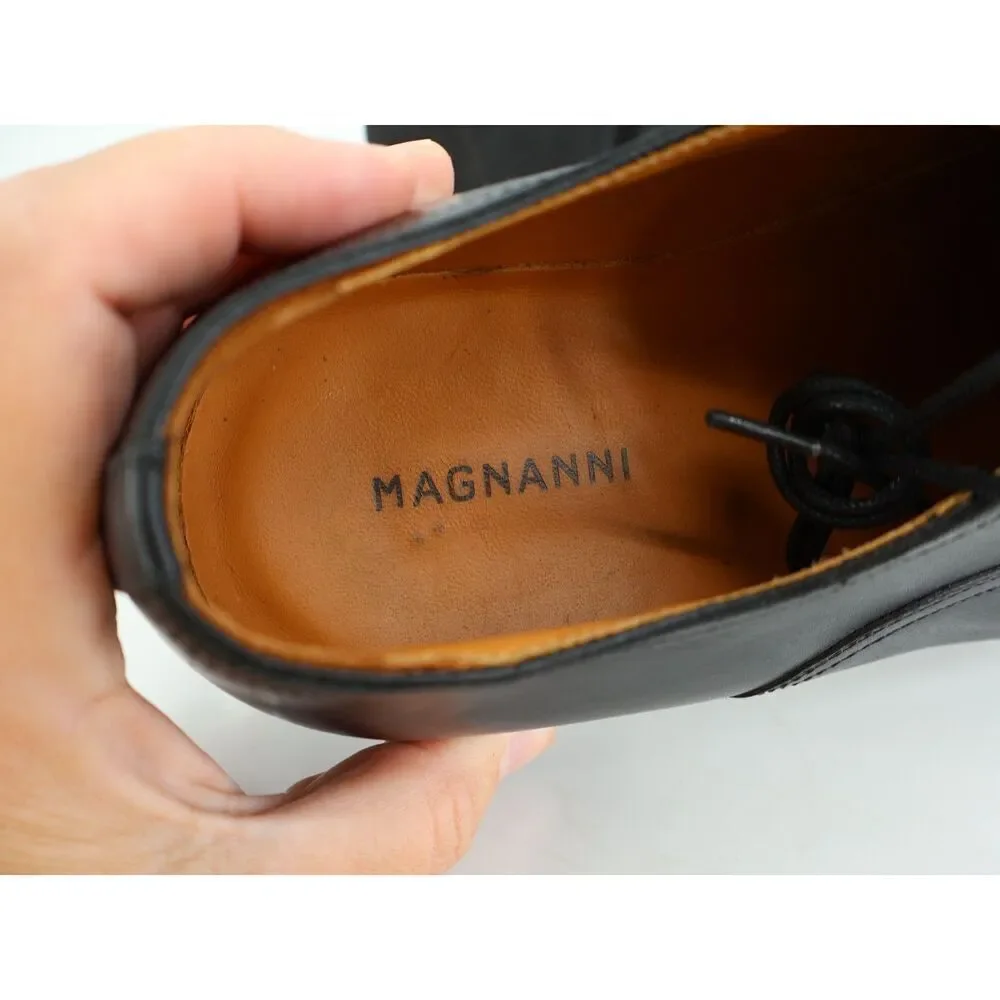Magnanni Federico Classic Cap Toe Oxford Napa Leather Lace Up Mens Size 8
